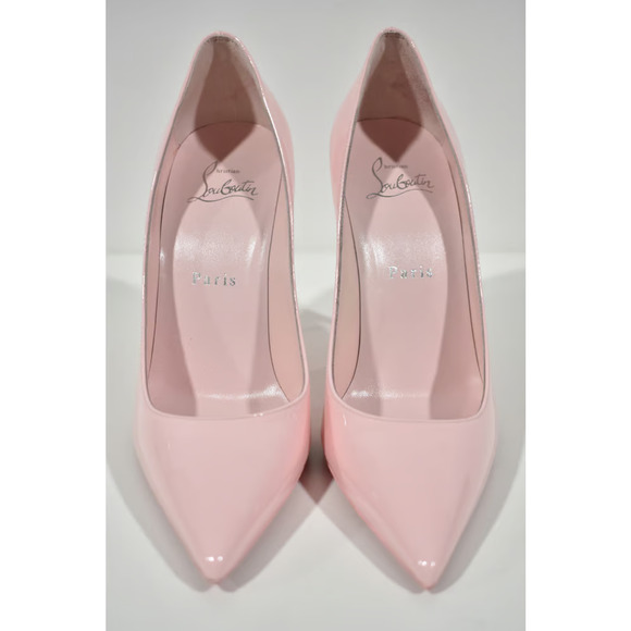 Christian Louboutin Kate 100 Poupee Pink Patent Leather Pointed Toe Heel Pump 35 - Picture 8 of 12